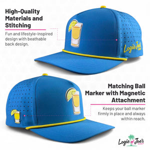 Freedom Flight Golf Hat | Snapback Cap | Built-in Magnetic Ball Marker Holder + Marker Included | Adjustable USA Eagle Red White Blue