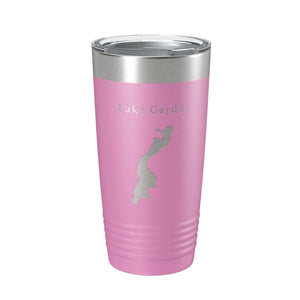 Lake Garda Map Tumbler Travel Mug Insulated Laser Engraved Coffee Cup Connecticut 20 oz