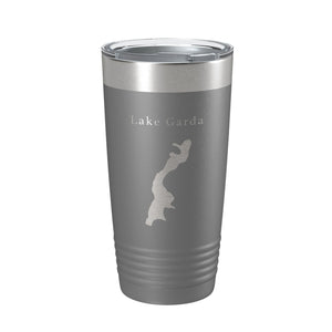 Lake Garda Map Tumbler Travel Mug Insulated Laser Engraved Coffee Cup Connecticut 20 oz