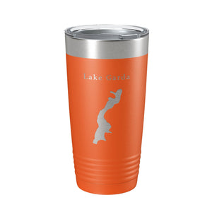 Lake Garda Map Tumbler Travel Mug Insulated Laser Engraved Coffee Cup Connecticut 20 oz