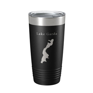 Lake Garda Map Tumbler Travel Mug Insulated Laser Engraved Coffee Cup Connecticut 20 oz