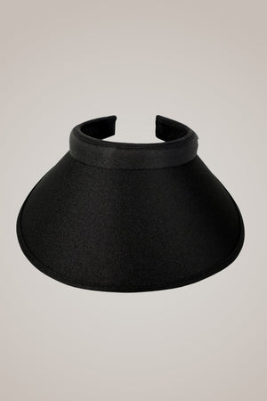 Black Wide Brim Slide On Visor
