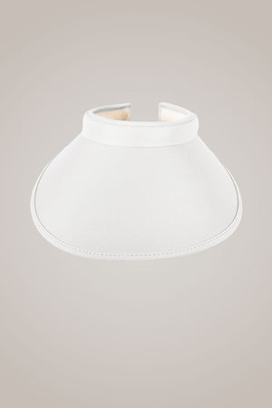 White Wide Brim Slide On Visor