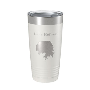 Lake Hefner Map Tumbler Travel Mug Insulated Laser Engraved Coffee Cup Oklahoma 20 oz