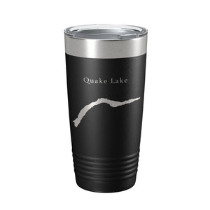 Quake Lake Earthquake Map Tumbler Travel Mug Insulated Laser Engraved Coffee Cup Montana 20 oz