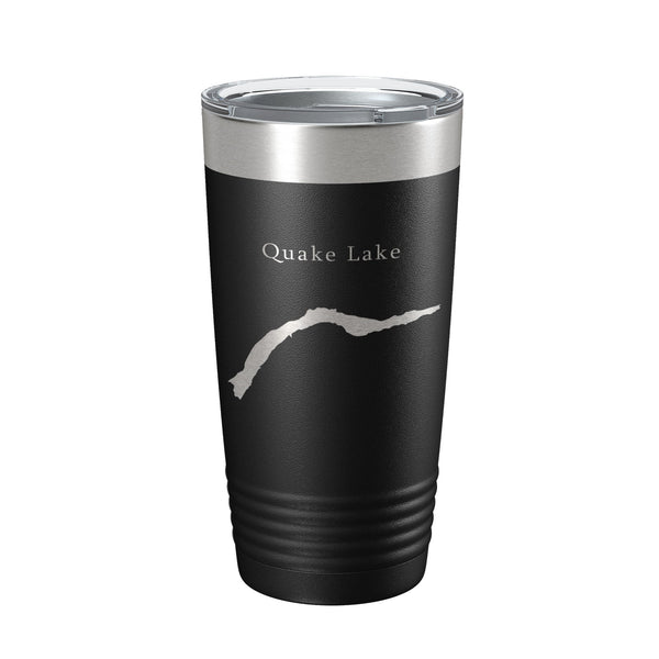 Quake Lake Earthquake Map Tumbler Travel Mug Insulated Laser Engraved Coffee Cup Montana 20 oz